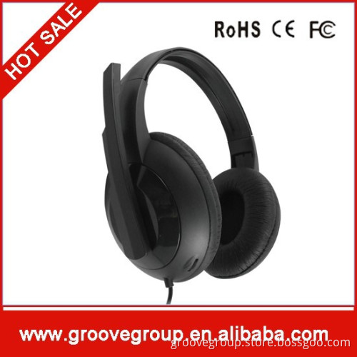 Popular wholesale computer accessory headphone leather headset gaming